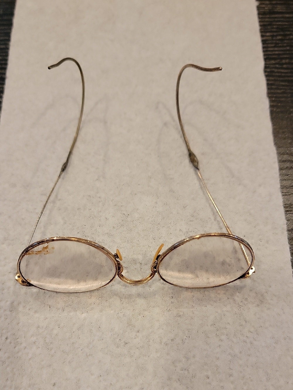 Vintage Ful-Vue Round Wire Rim Glasses 12K GF Cable Temple Bifocal - Picture 2 of 15